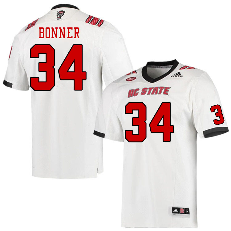 Men #34 Kamal Bonner North Carolina State Wolfpacks College Football Jerseys Stitched-White